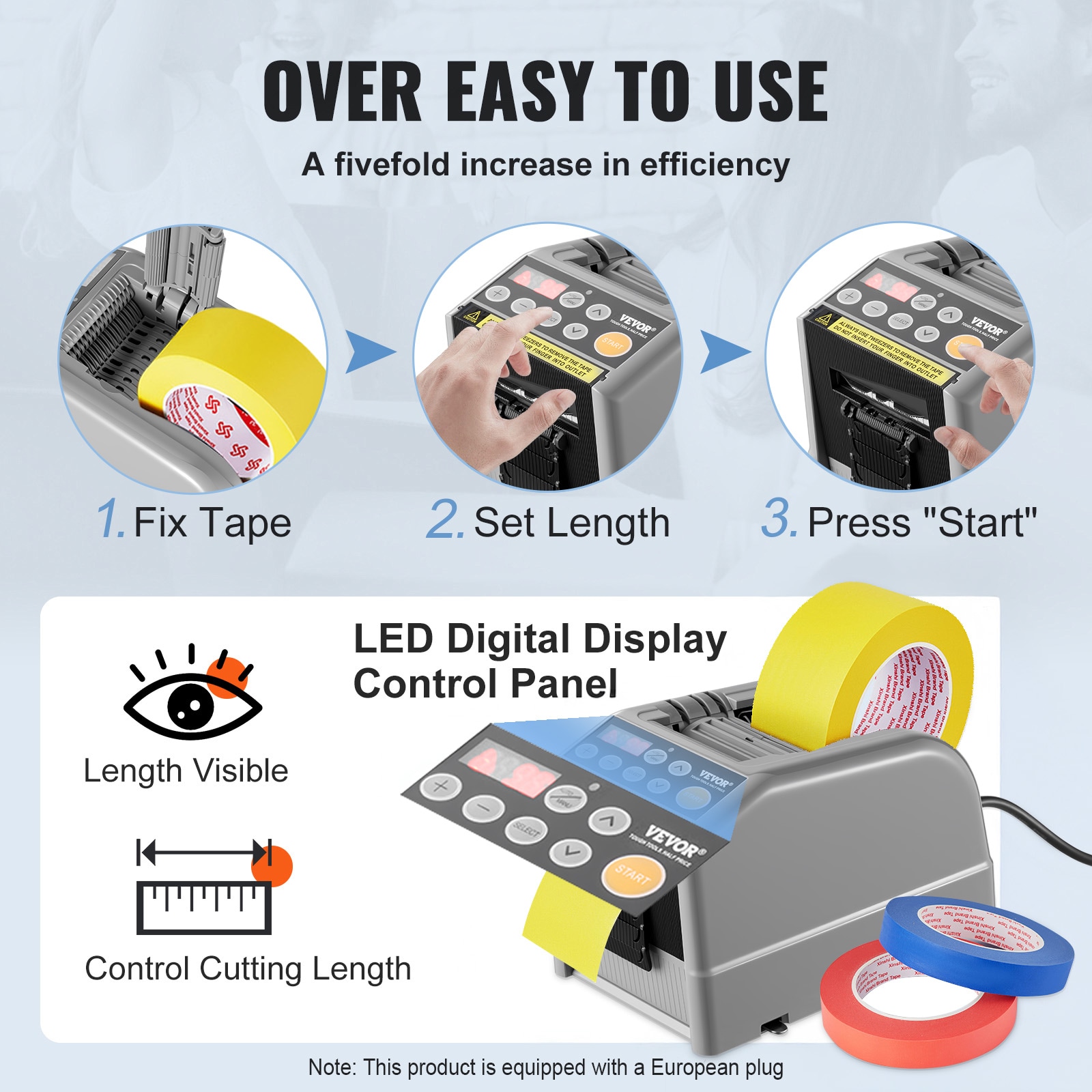 Automatic Electric Tape Dispenser And Cutter For Packaging Tape_voghion.com